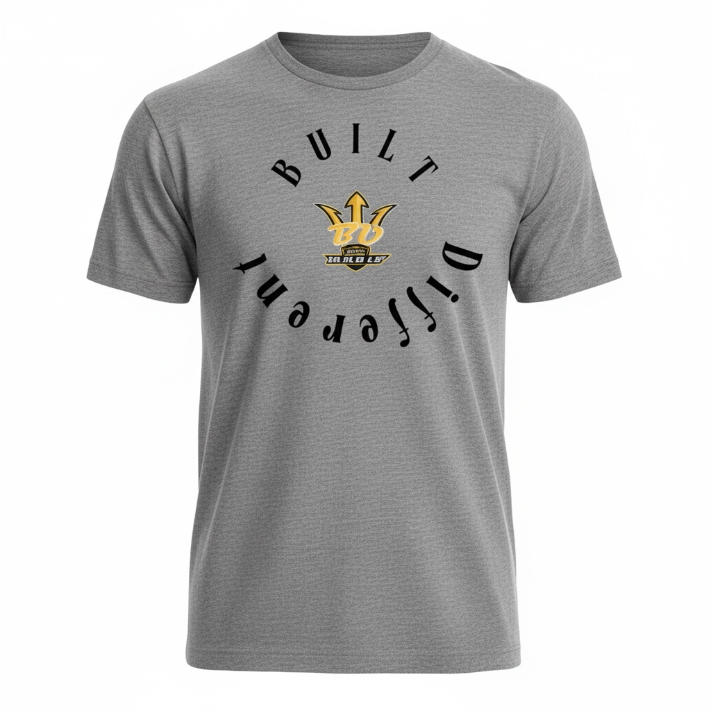 "Built Different" Soft Cotton Short Sleeve Tee - (Grey)