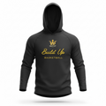 Men's Hooded T Shirts Long Sleeve Athletic - BLACK (BUILD UP BASKETBALL)